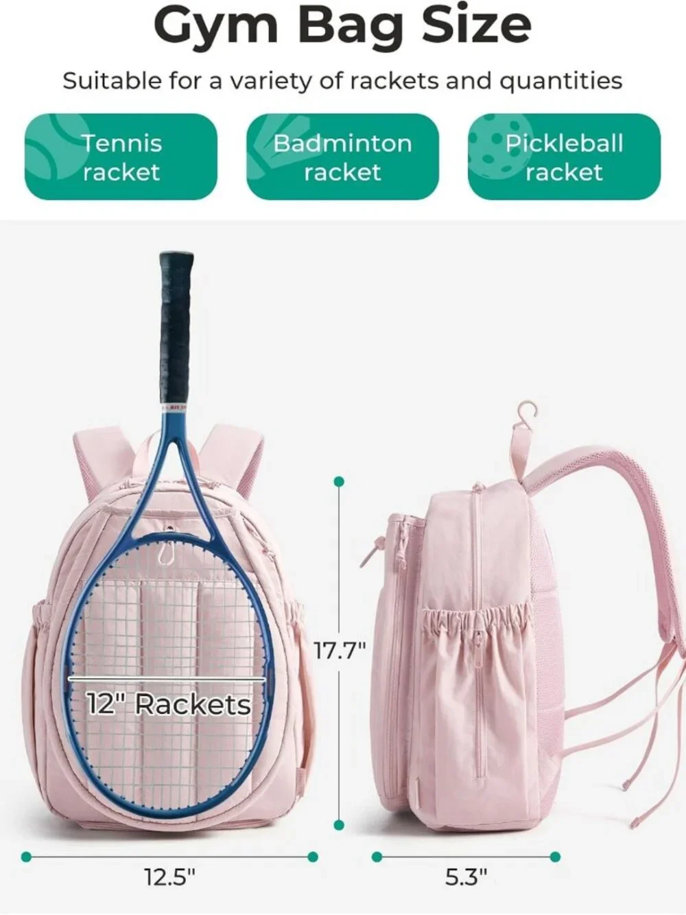 Stylish Quilted Tennis Gym Bag for Women | Versatile Pickleball & Laptop